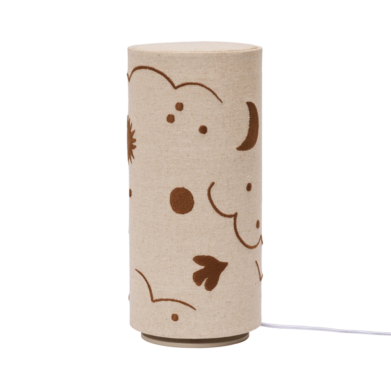 Skye LED-bordlampe, naturfarget lin Høyde 27 cm - ferm LIVING