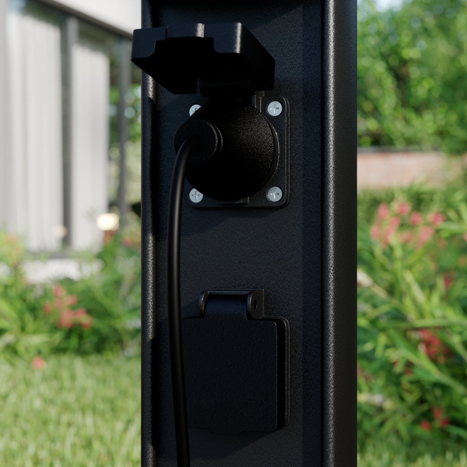 Corban Buiten Tuinlamp w/2 Power Strip Graphite - Lucande