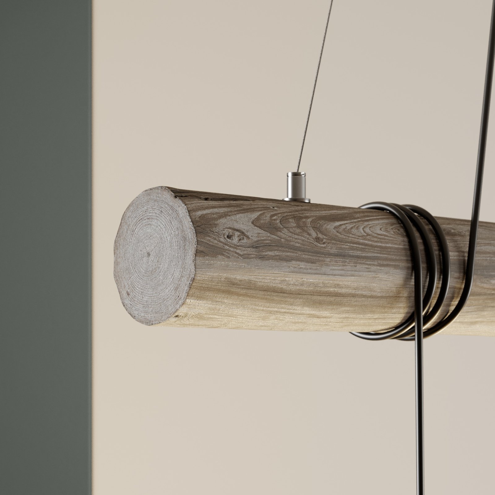 Hanglamp Karrl, 3-lamps, rookgrijs/grijs