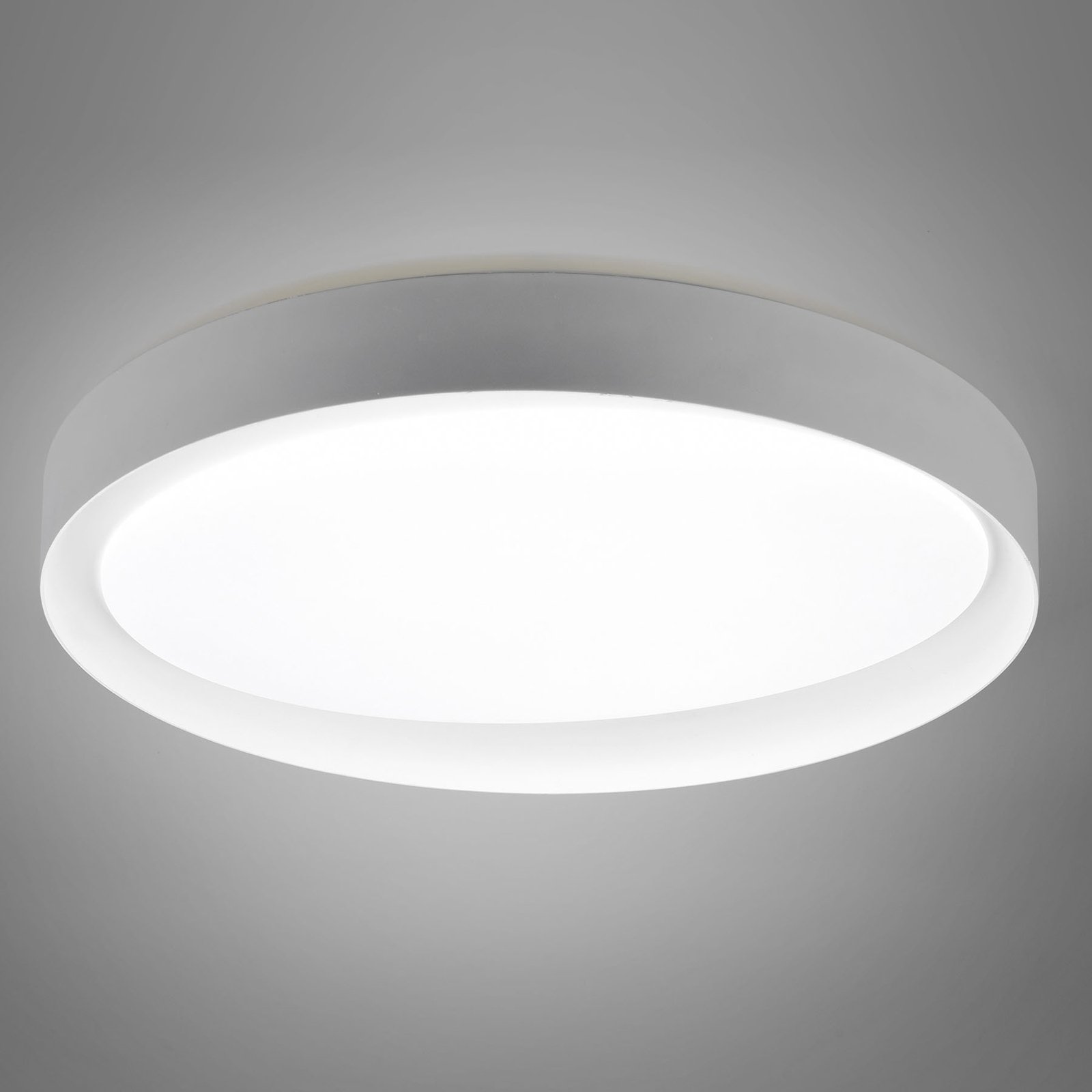 Plafón LED Zeta tunable white, gris/blanco
