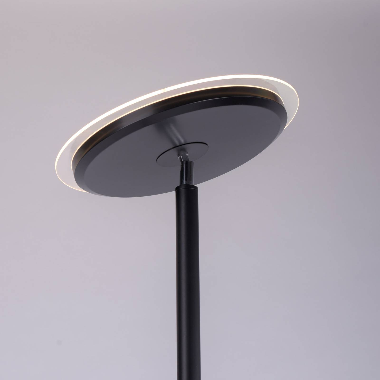 Hans-LED-lattiavalo lukulampulla pyöreä musta