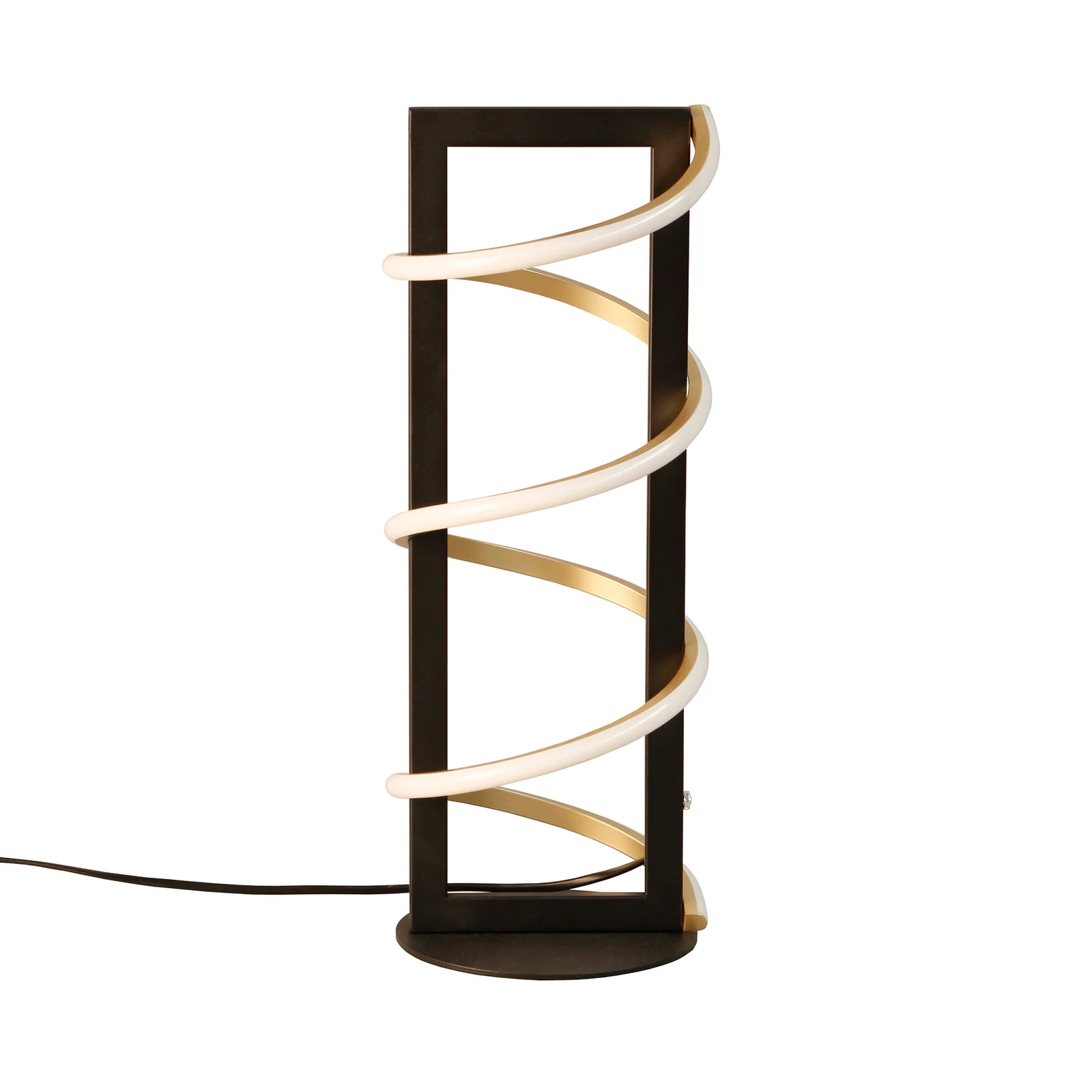 Lampe de table LED Gwen, noire, hauteur 45 cm, CCT, variateur tactile