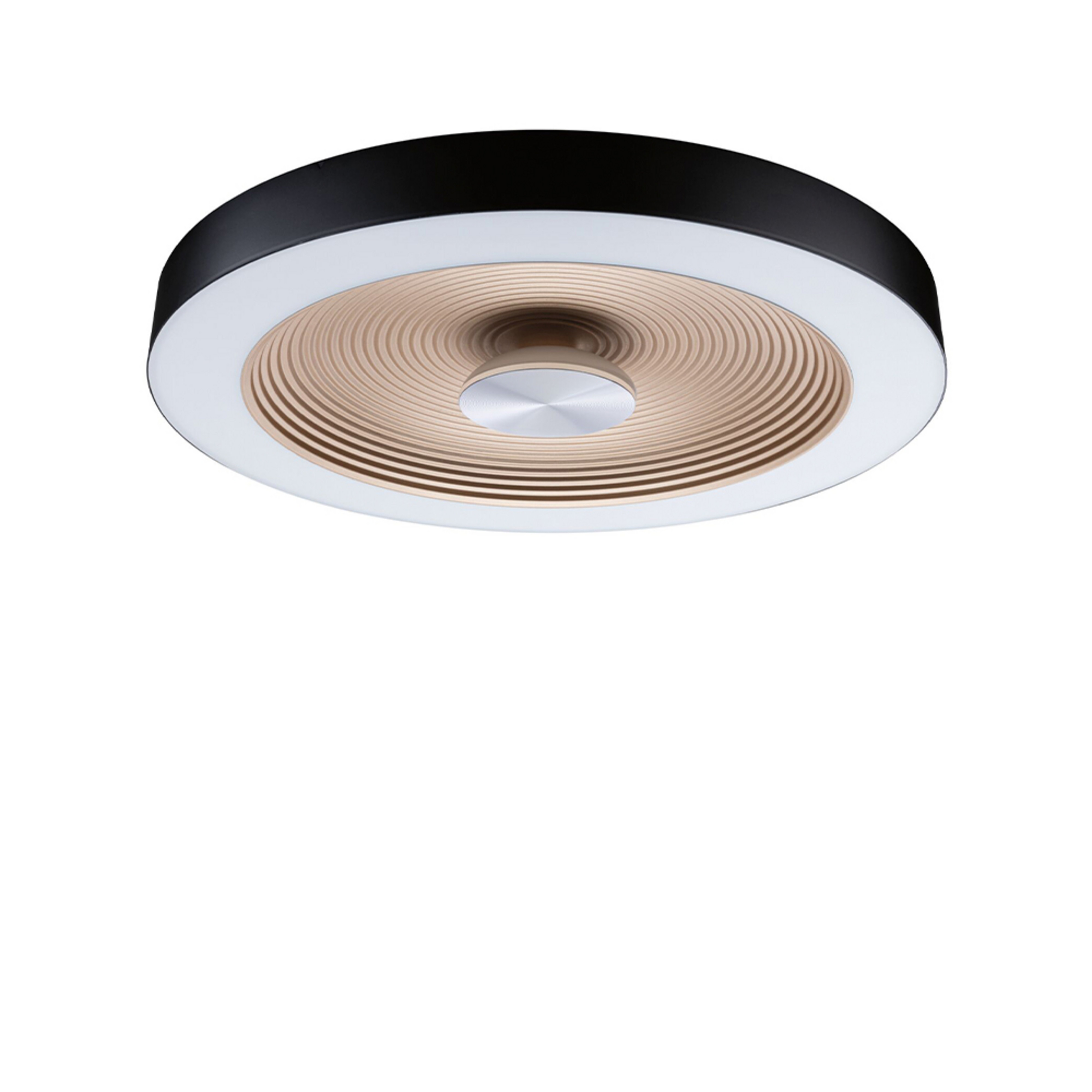 Volea LED plafondlamp, Ø40 cm, IP44, zwart/goud - Paulmann