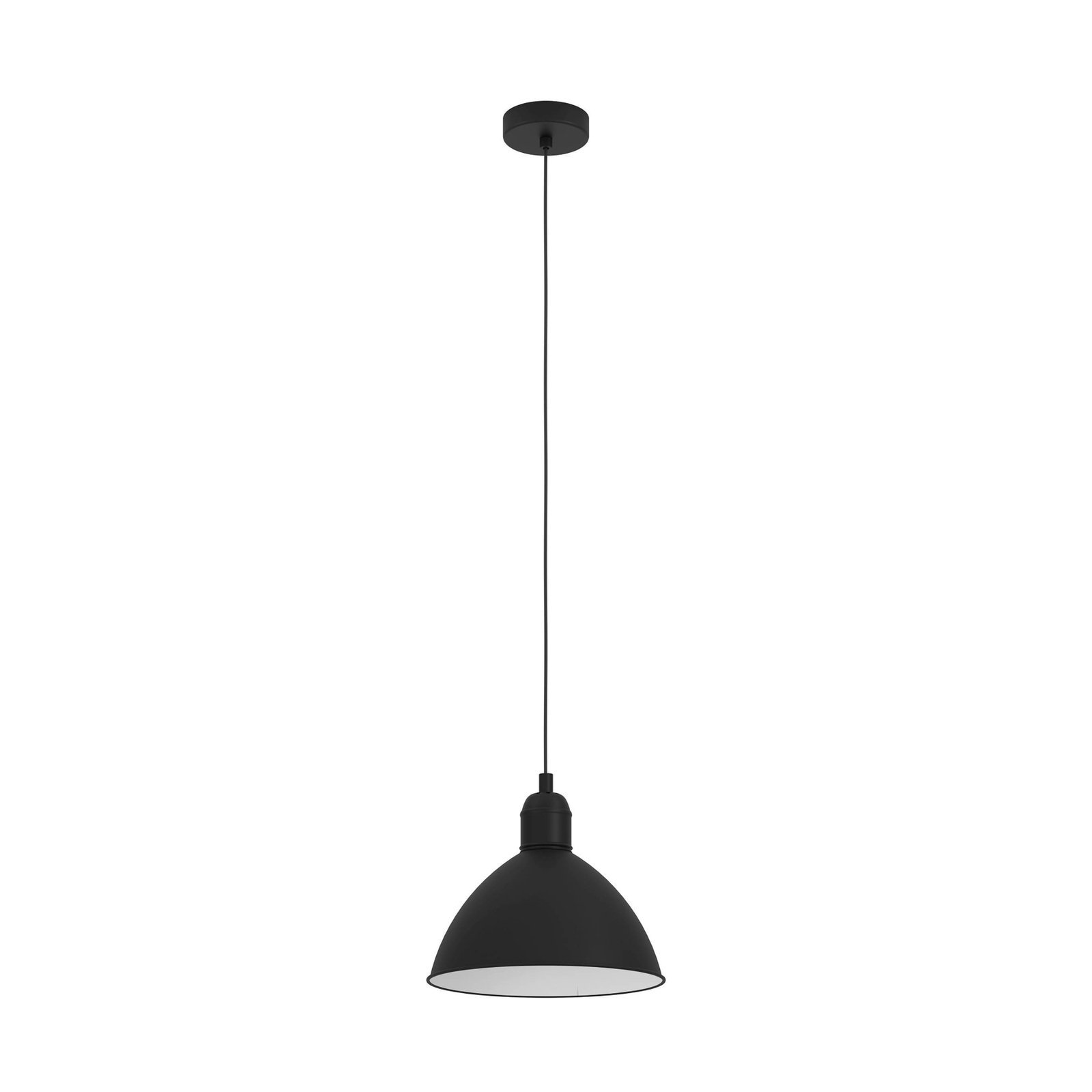 Vintage-hanglamp Priddy, 1-lamp, zwart
