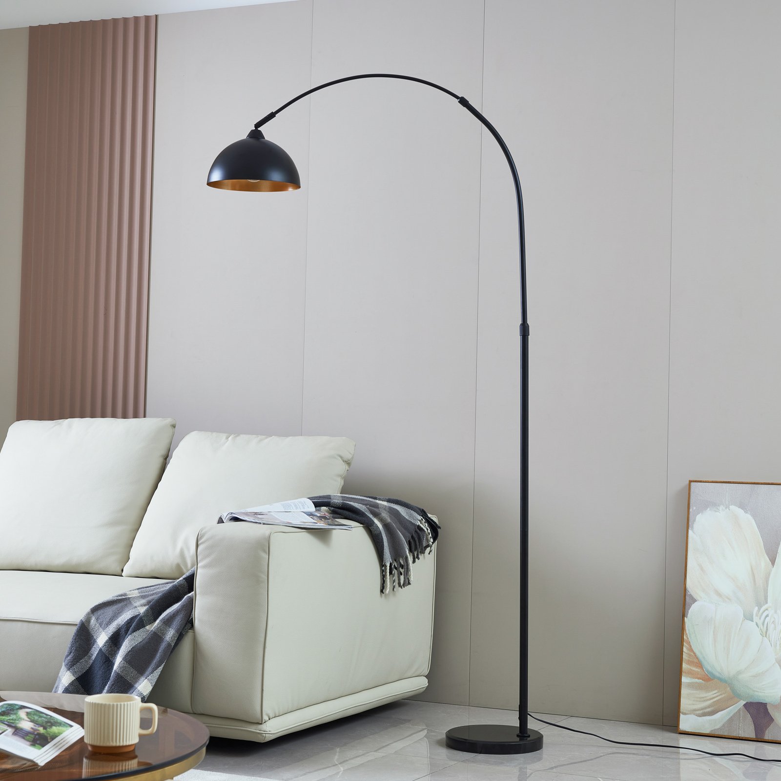 Tonka Floor Lamp Black/Gold - Lindby