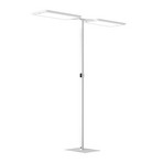 Lampadaire LED Yara.double 4 000 K, BT, PIR, blanc