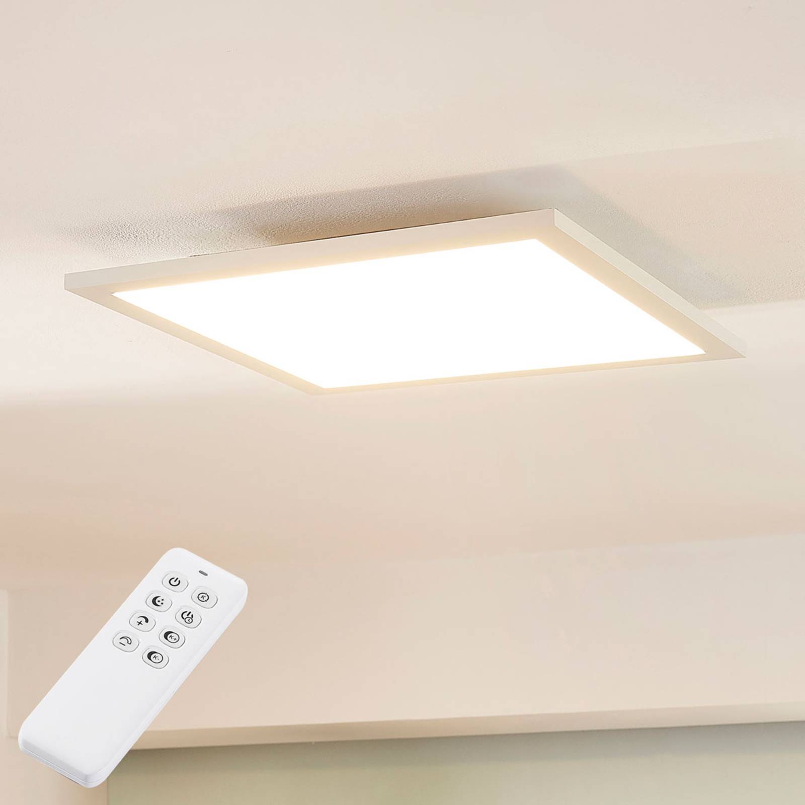 Arcchio Panel led - lampa sufitowa - biuro - bia?a - aluminium - ze ?ciemniaczem