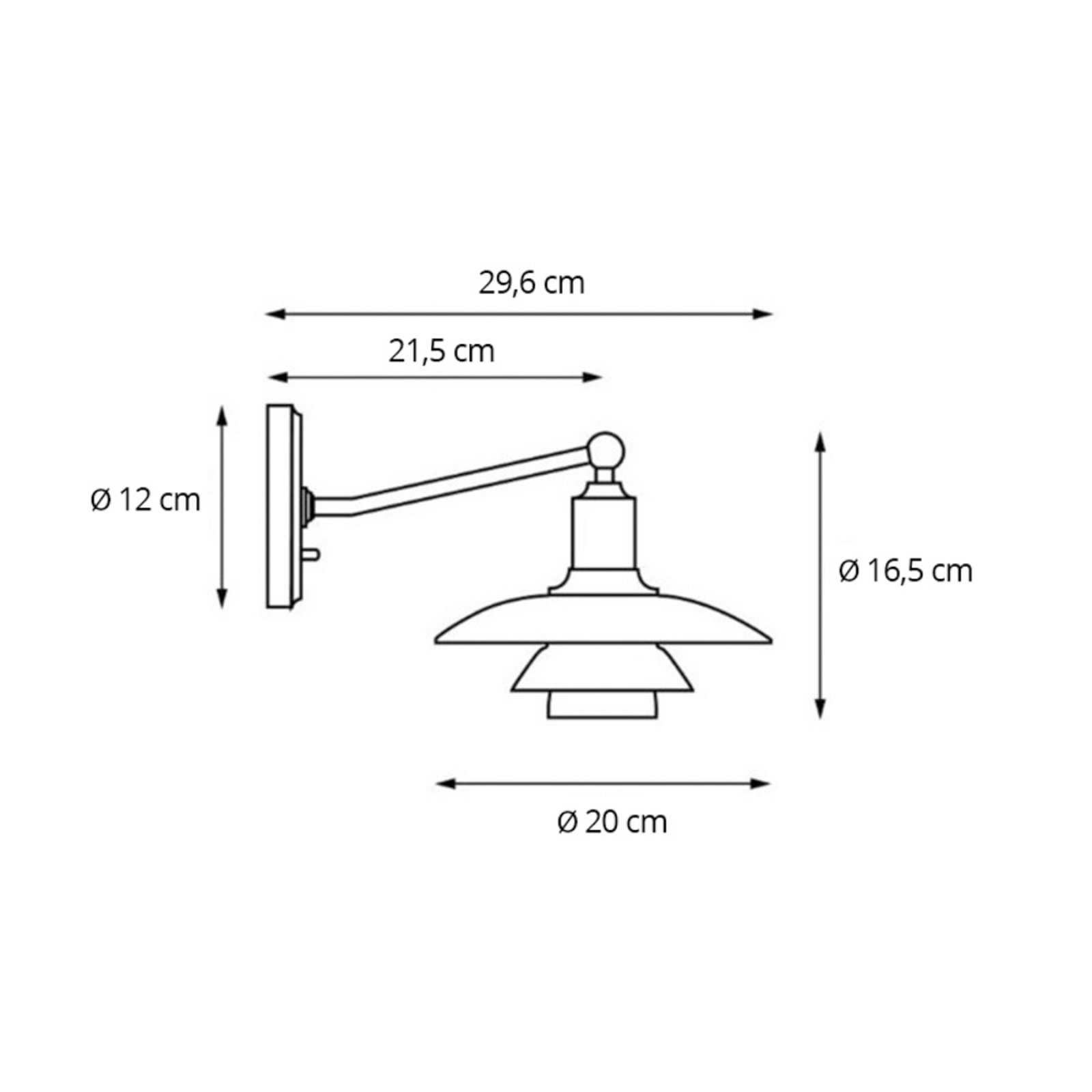 PH 2/1 Middels fargetone bordlampe, opal - Louis Poulsen