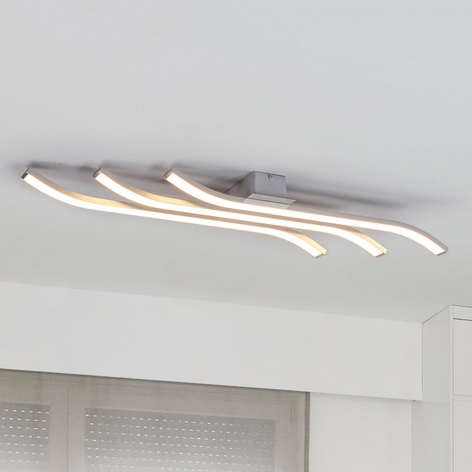 LED-Deckenlampe Largo 3-flg. 83 cm alu
