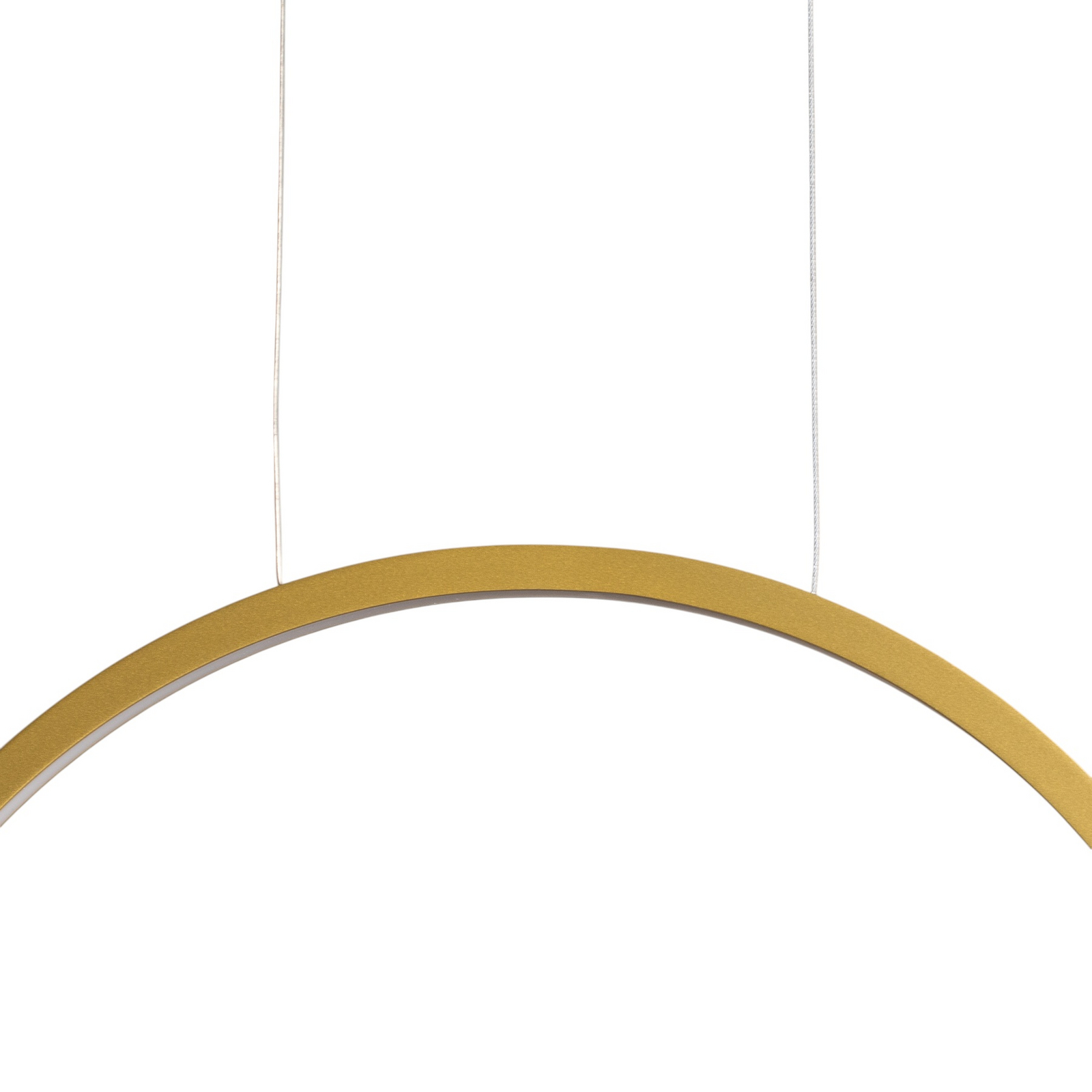 LED-Hängeleuchte Saturno vertikal, gold, Ø 50 cm, Metall