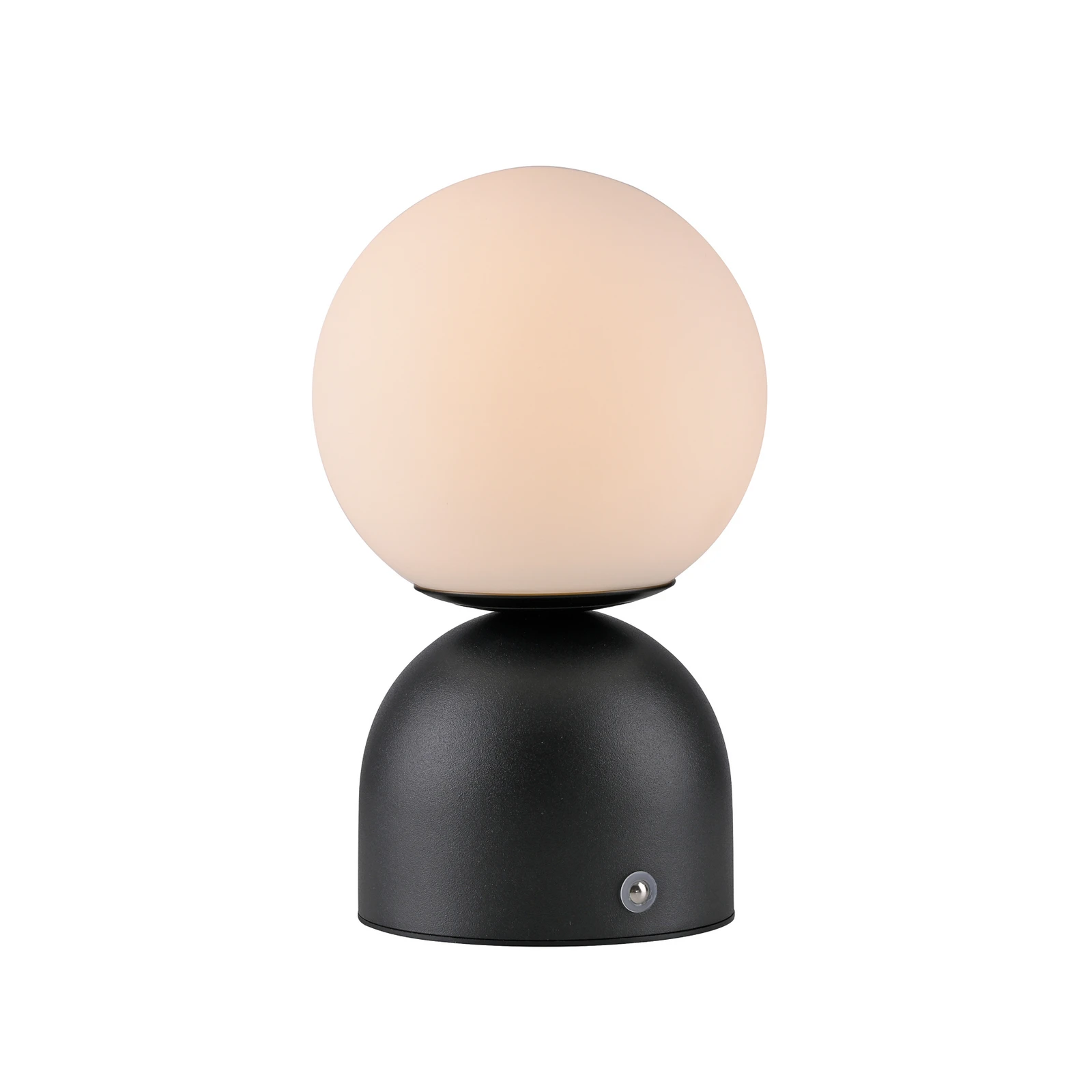 Candeeiro de mesa LED a bateria RUDI, preto, altura 20 cm, CCT, regulação por
