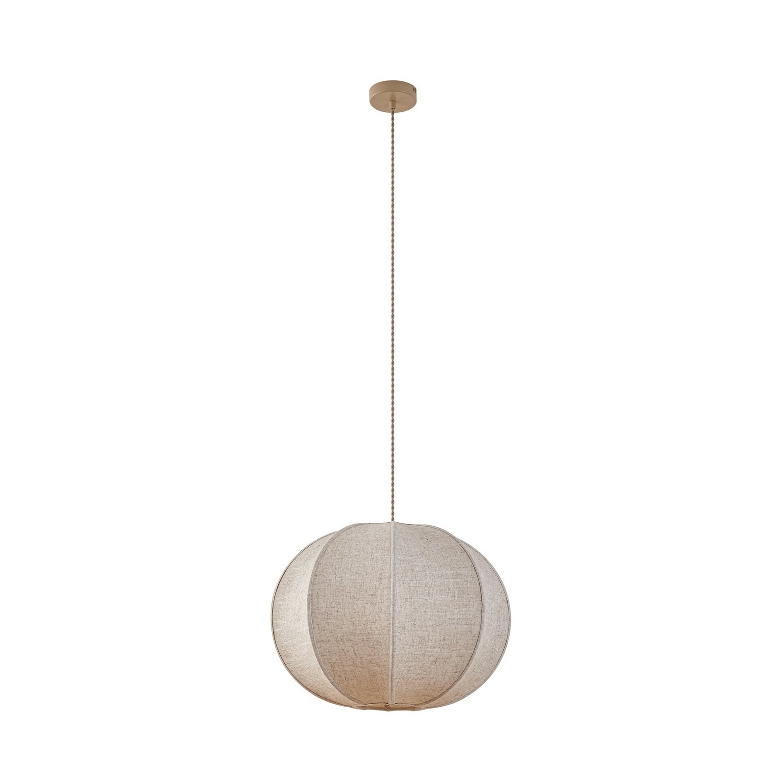 Elfie hængelampe, beige, linned, Ø 47 cm, E27 - Lindby