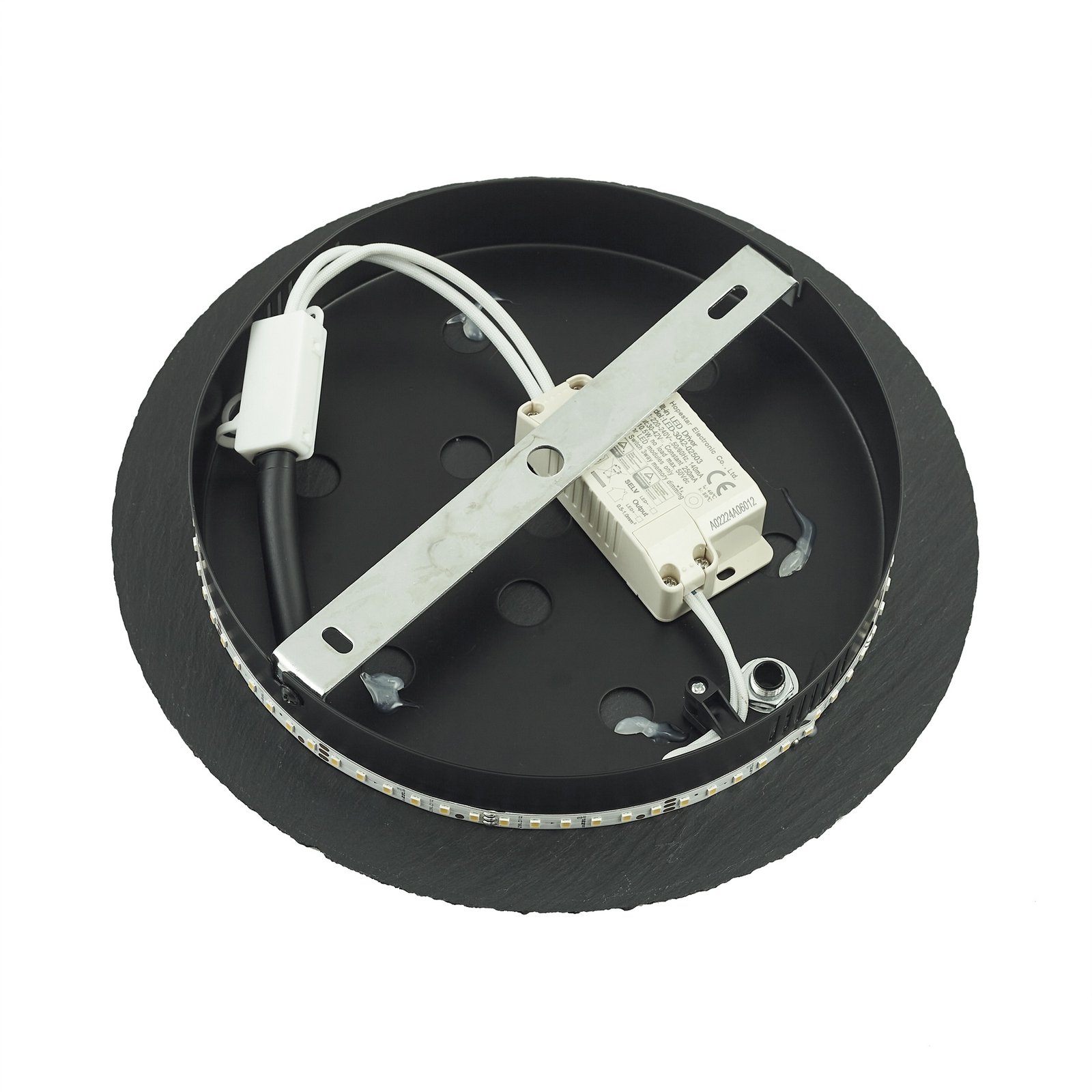 Peetu Round LED Vägglampa Black - Lindby