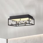 LED lubų šviestuvas „SKINA“, juodos spalvos, 40 cm, CCT, su nuotolinio valdymo