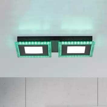 Mubarek Plafonnier LED RGB 28W,36000LM Plafonnier LED avec