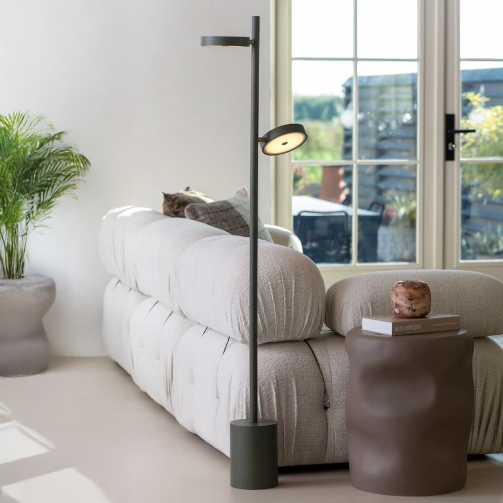 GOOD & MOJO lampadar LED Okinawa 2 becuri verde 146 cm lemn - Camera de zi / sufragerie - Modern