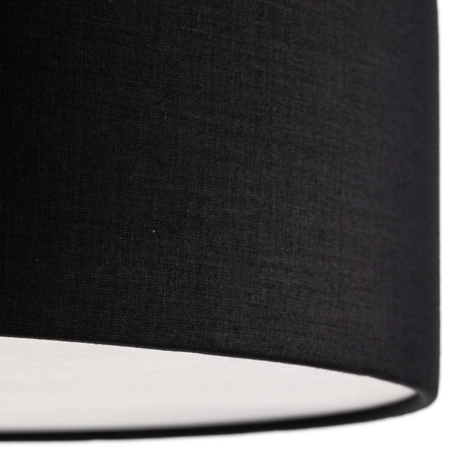 Lampa sufitowa Rondo, czarna, Ø 50 cm