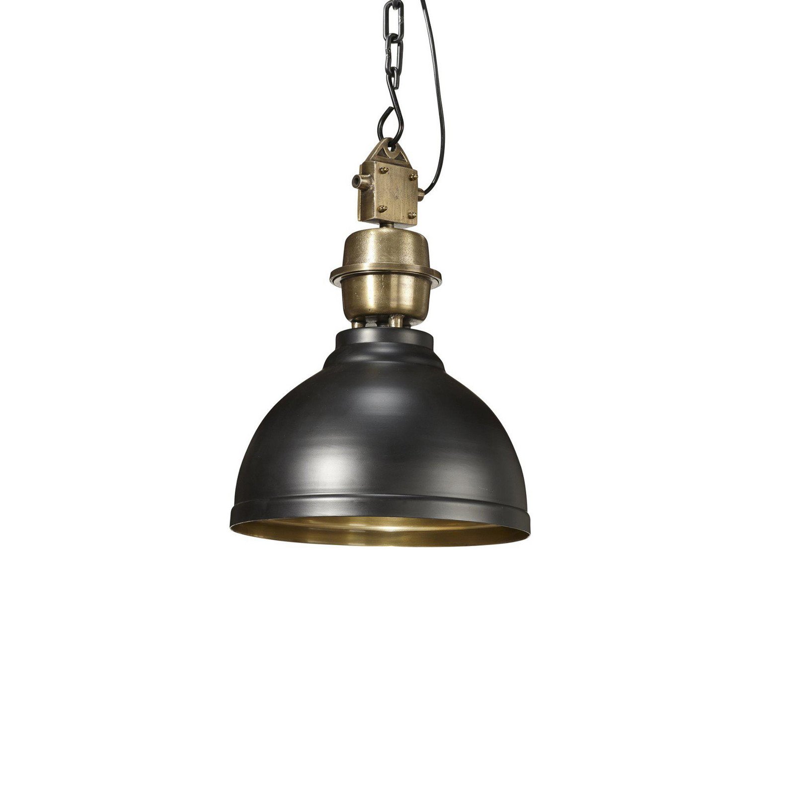 PR Home lampă suspendată Manchester negru Ø 35 cm metal - Camera de zi / sufragerie - Design industrial - negru alamă