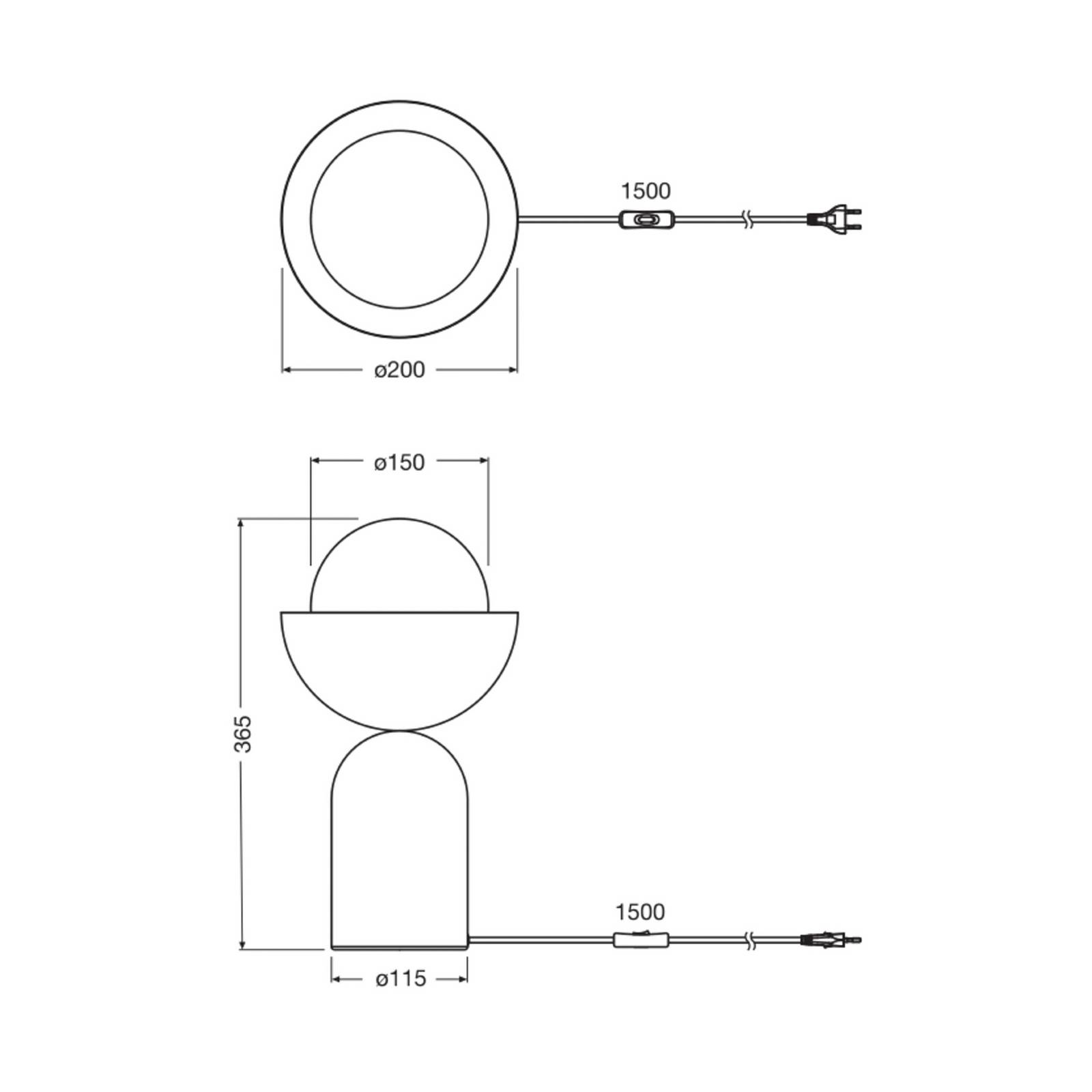 Lampa stołowa OSRAM Decor Bowl, niebiesko-różowa, stal, E14