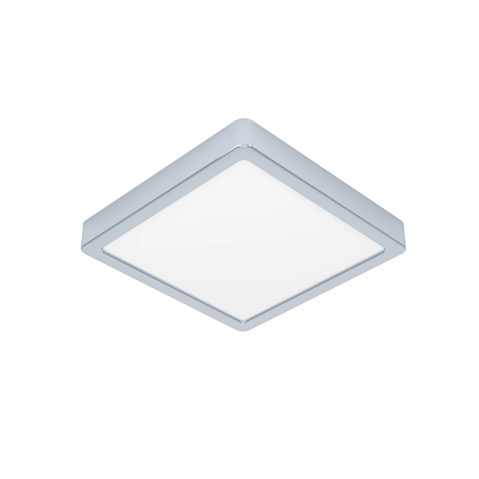 LED-Deckenlampe Fueva 5 IP44 3000K chrom 21x21cm