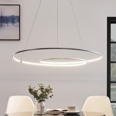 Lindby Lucy sospensione LED, 90cm, alluminio