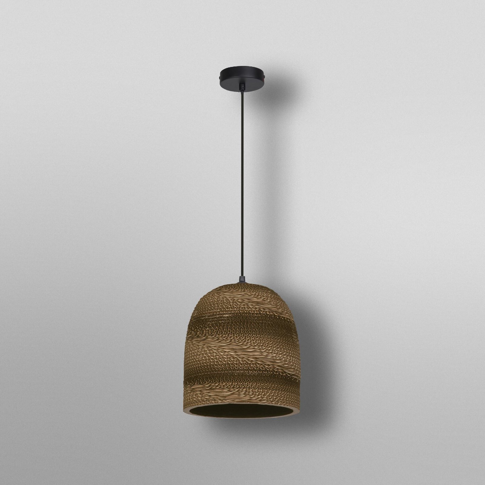 OSRAM Hängeleuchte BALL BELL, braun, Ø 26 cm, Wellpappe, E27