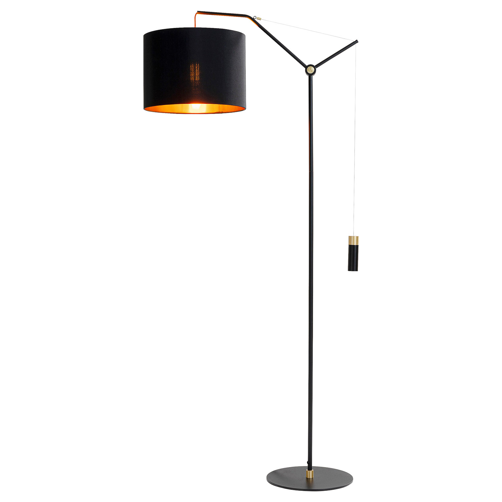 KAREN Salotto floor lamp, height-adjustable