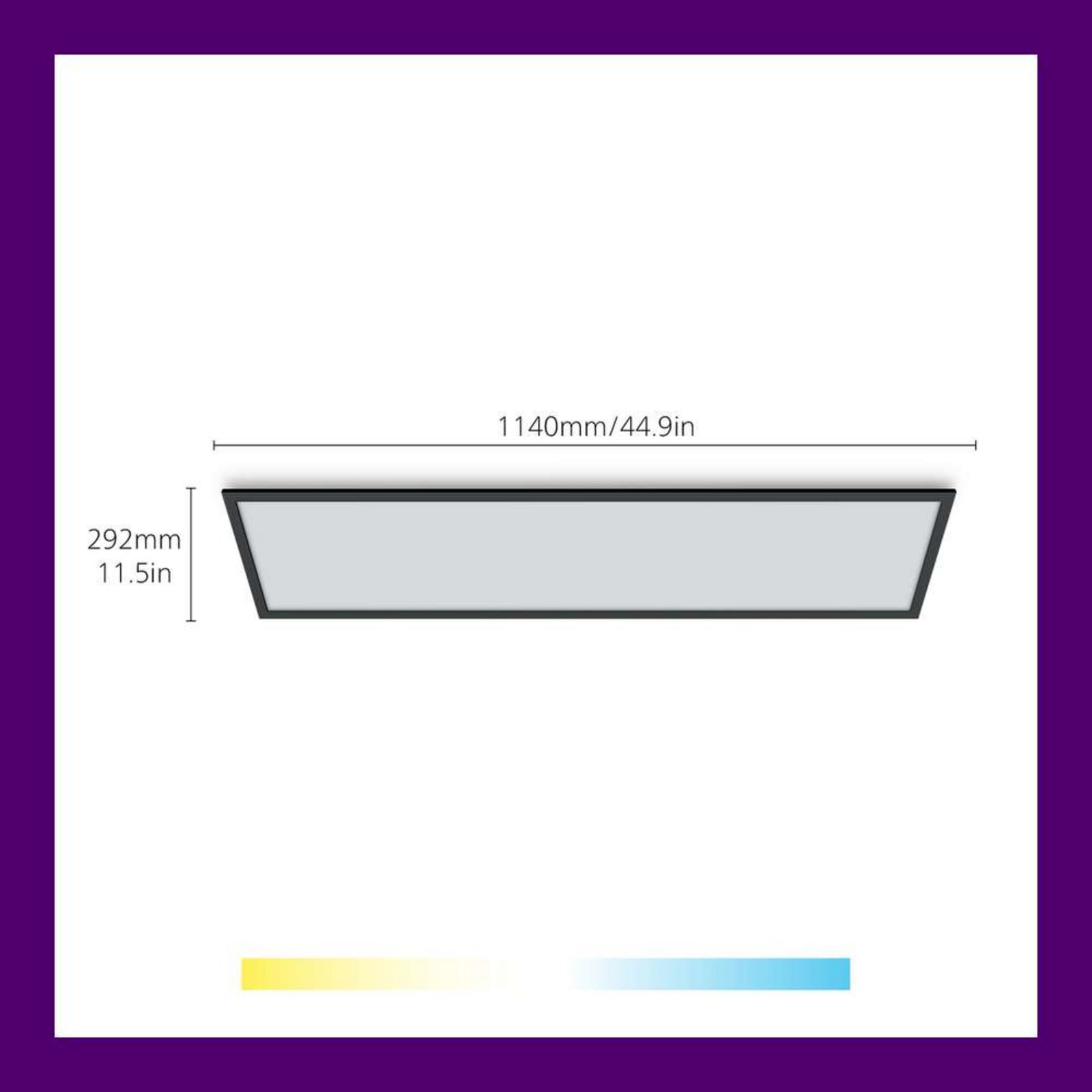 Panel WiZ Plafonieră 36W Black - WiZ