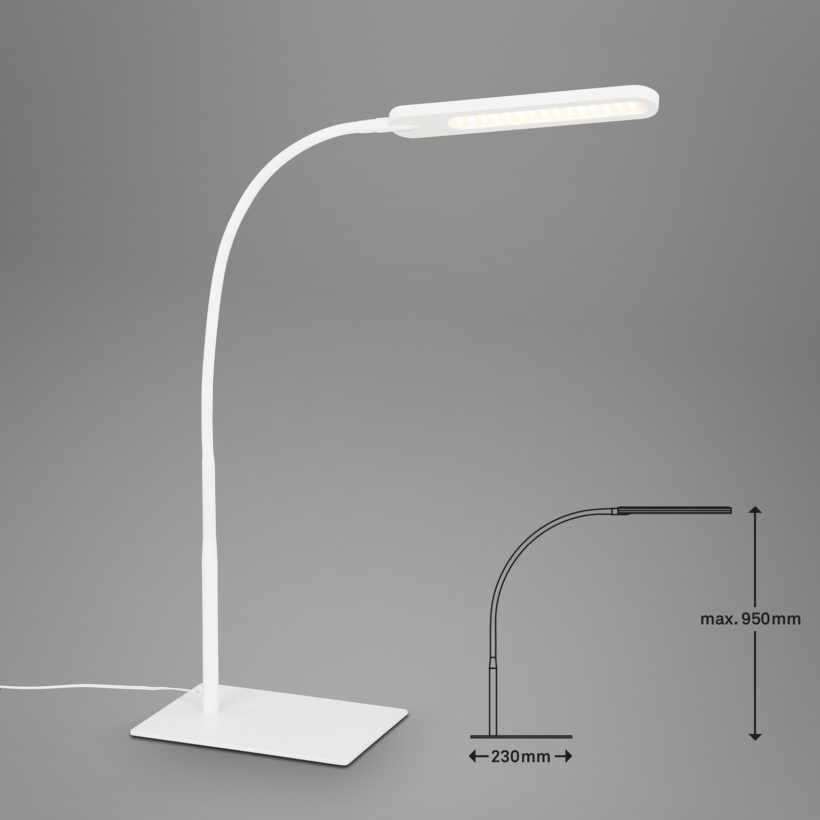 Stolová LED lampa Servo, stmievateľná, CCT, biela