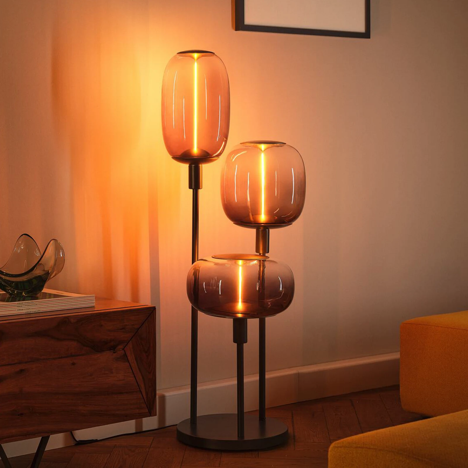 Lampadaire OSRAM DECOR STICK, gris foncé, hauteur 78 cm, 3 x E27