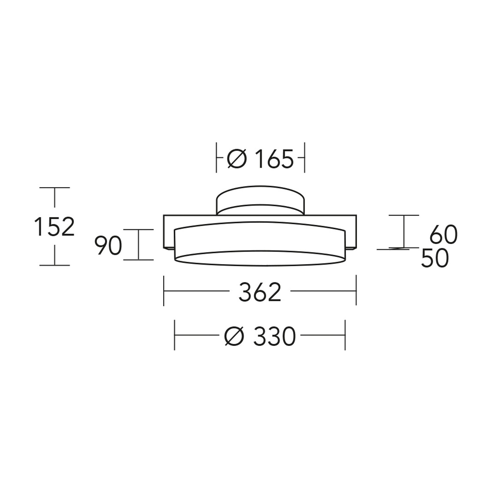 HerzBlut LED ceiling light Talon, glass, dimmable