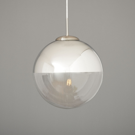 Lampada a sospensione Ravena con 1 sfera di vetro