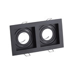 Einbauleuchte Grid Two, 2-flammig, 18,5x10 cm, Alu, GU10