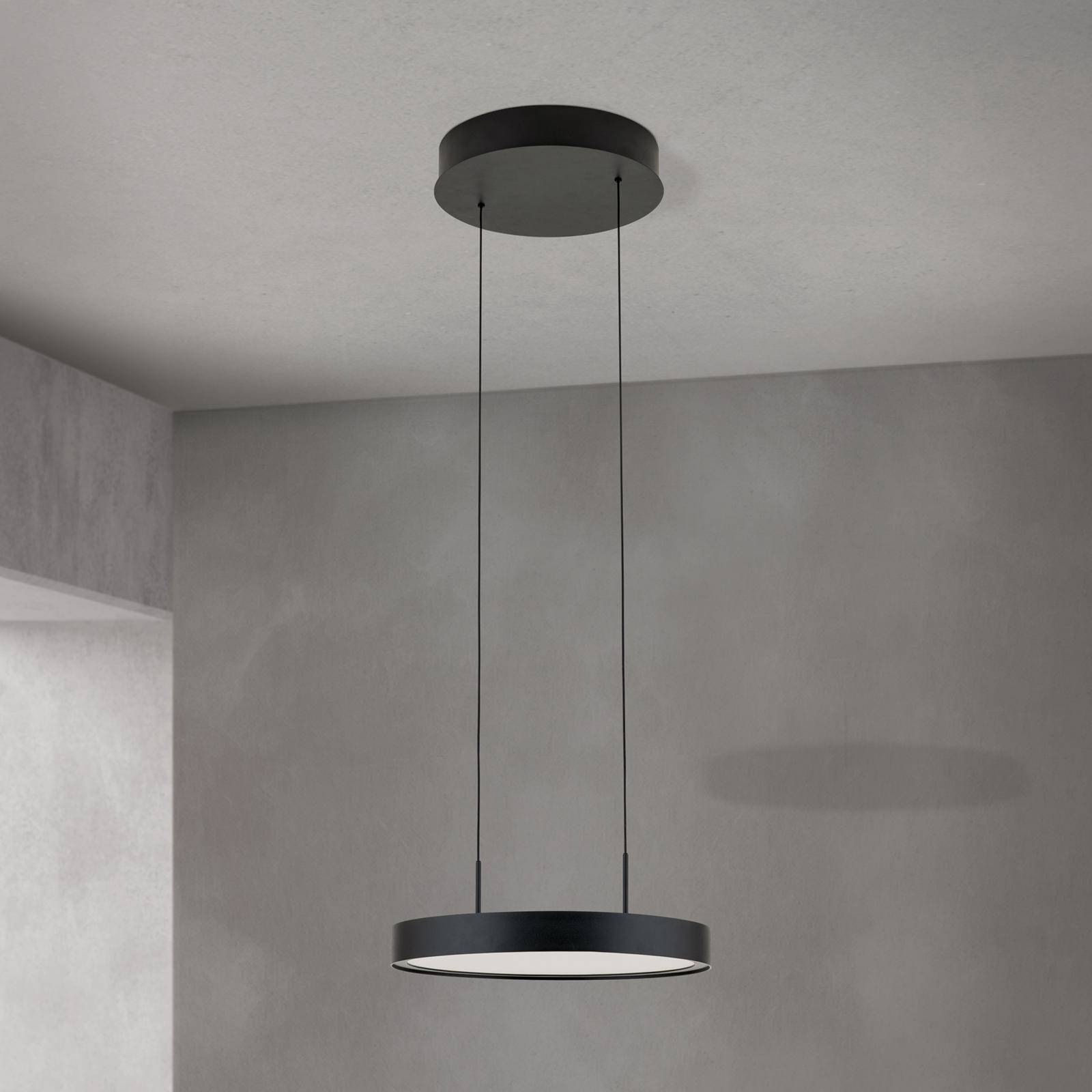 Żyrandol LED Teide, czarny, 1-punktowy, metal, 2700 K