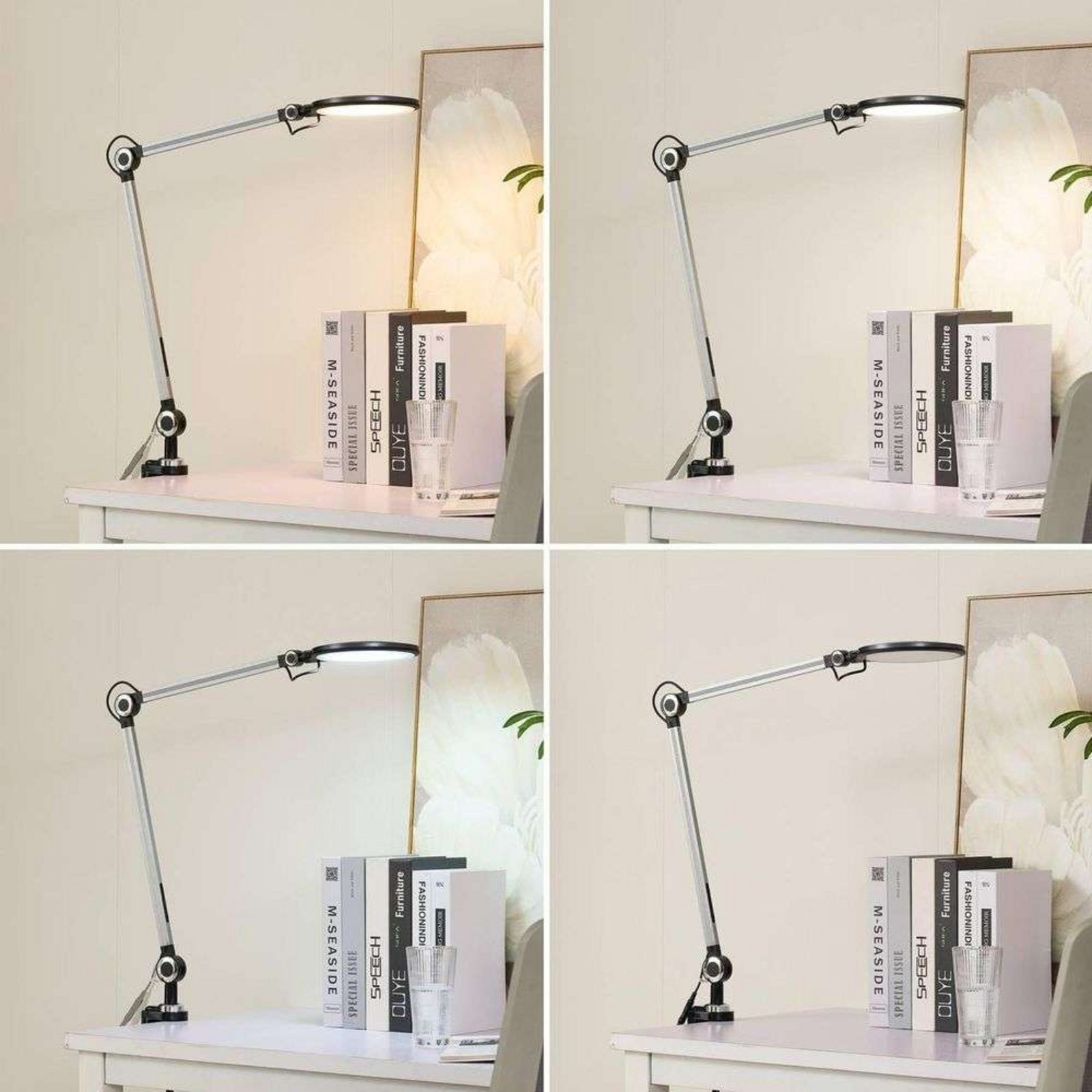 Nyxaris LED Tischleuchte w/Clamp CCT Grey - Lucande