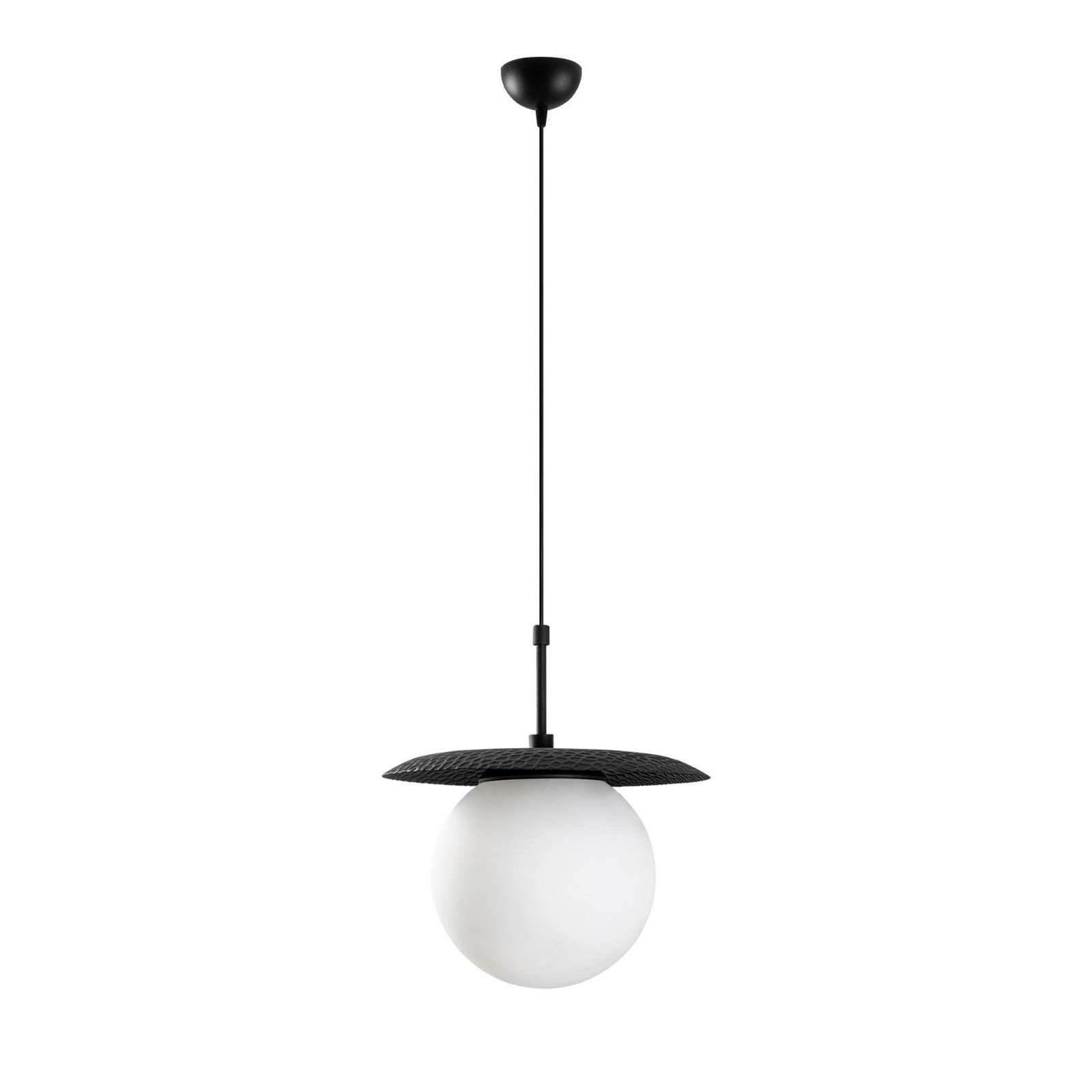 Hanglamp Anemon, zwart, glas, Ø 30 cm, E27