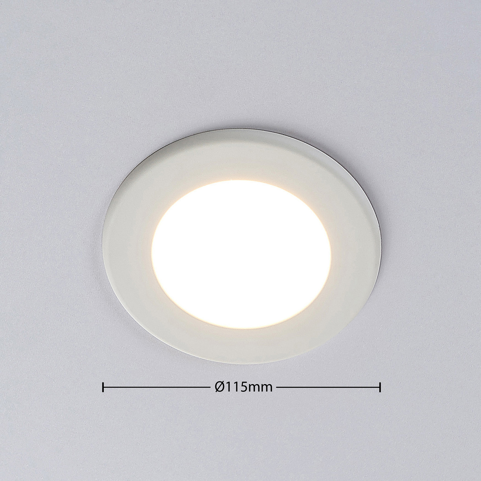 LED-indbygningsspot Joki hvid 3000K rund 11,5cm