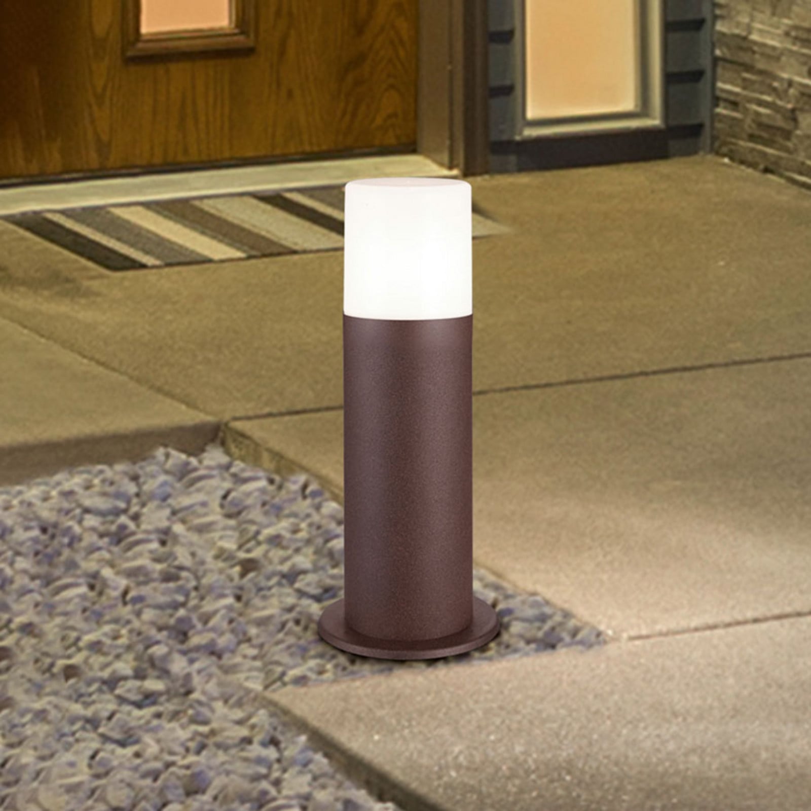 Trio Lighting Lampă cu postament Hoosic aluminiu turnat ruginie - modern - maro rugină alb - Metal