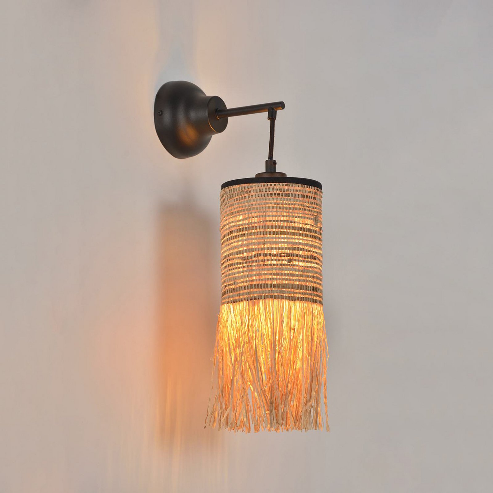 Formentera Wandlampe braun Höhe 47cm Fasern - MARKET SET Formentera Wandlampe braun Höhe 47cm Fasern - MARKET SET