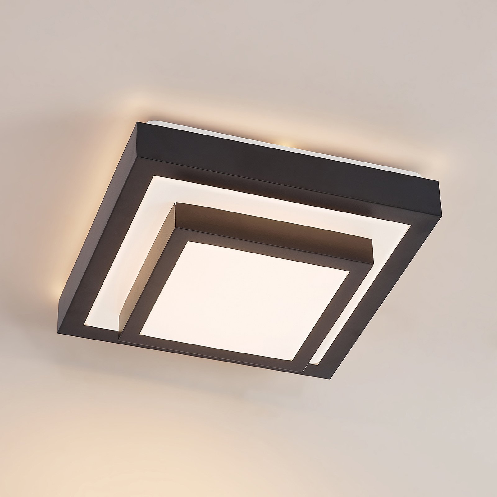 Lindby Vilho LED-Deckenleuchte, eckig, 27 cm