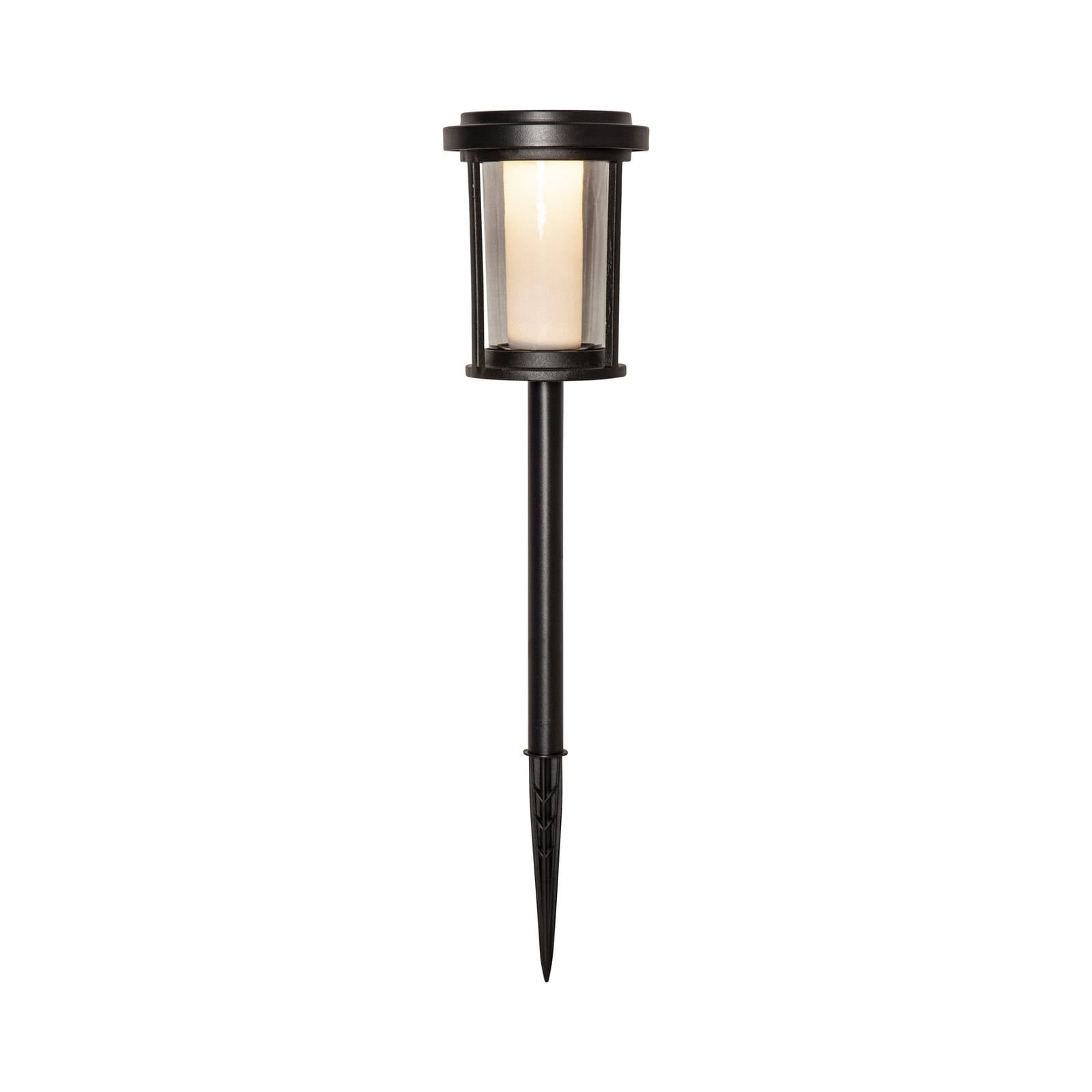 LED-Solar-Erdspießleuchte Alippa, schwarz, Höhe 44 cm Metall