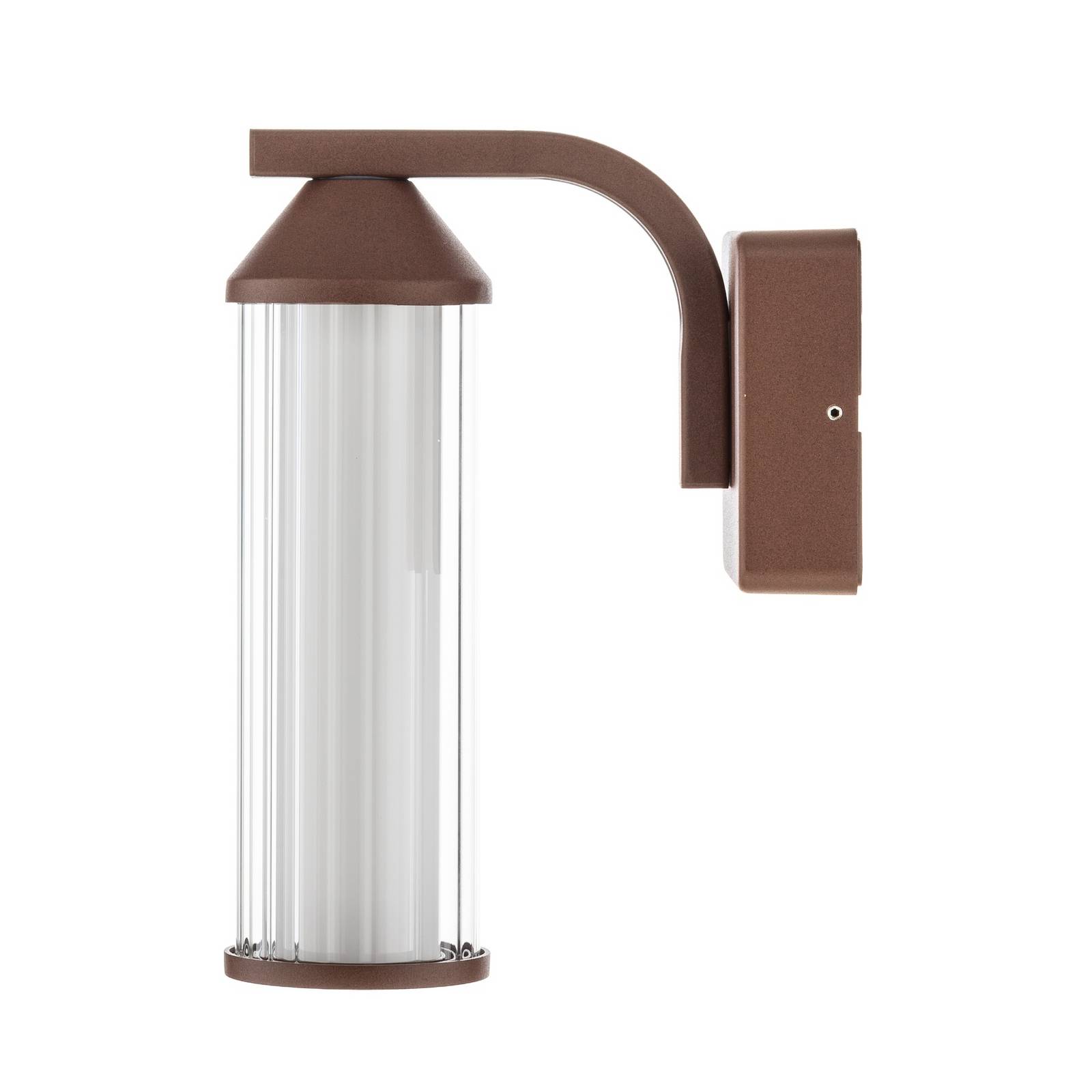 Lindby kinkiet zewnętrzny LED Neravio, rdza, wysokość 26 cm, IP54