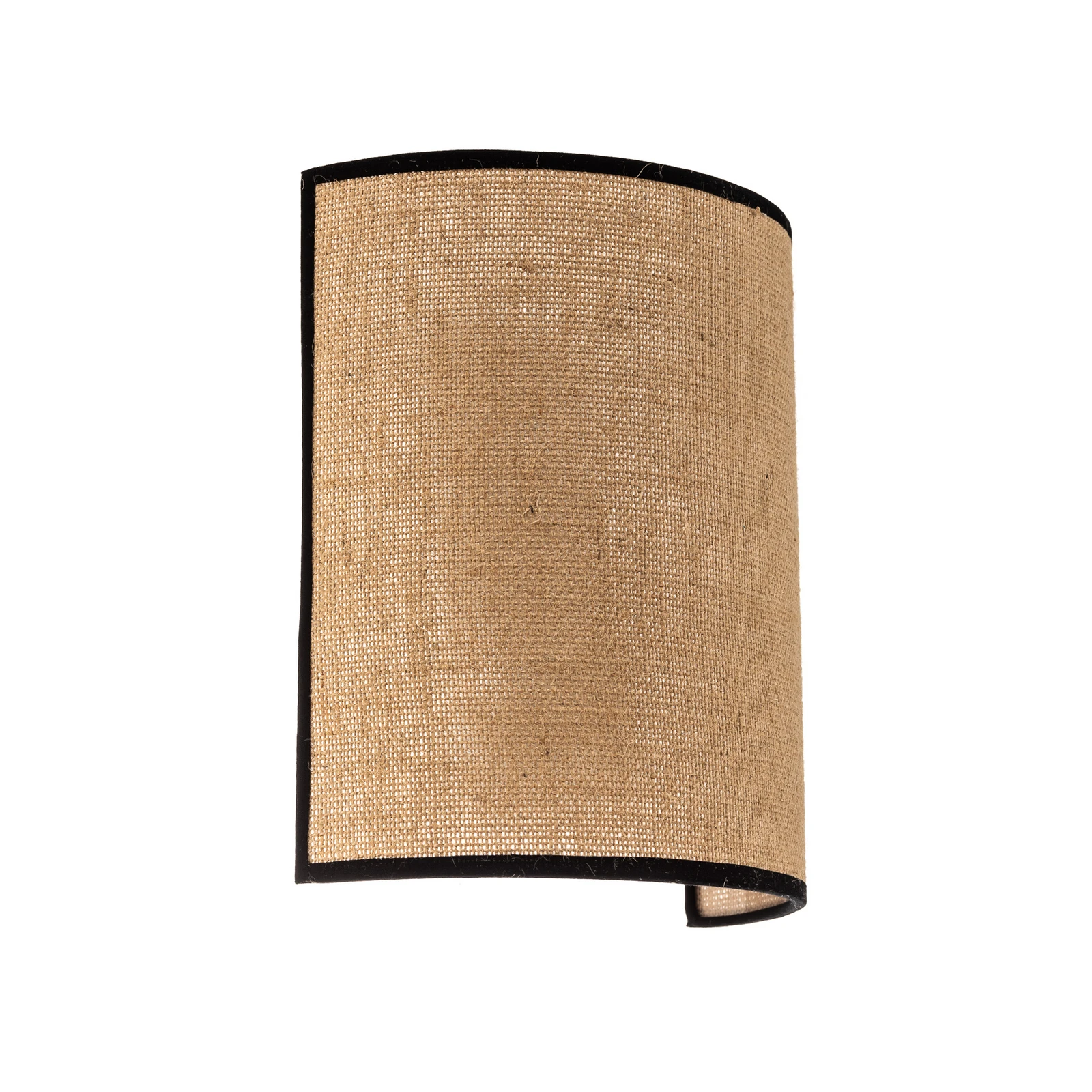 Seinavalgusti Jute&black, naturaalpruun, poolringikujuline