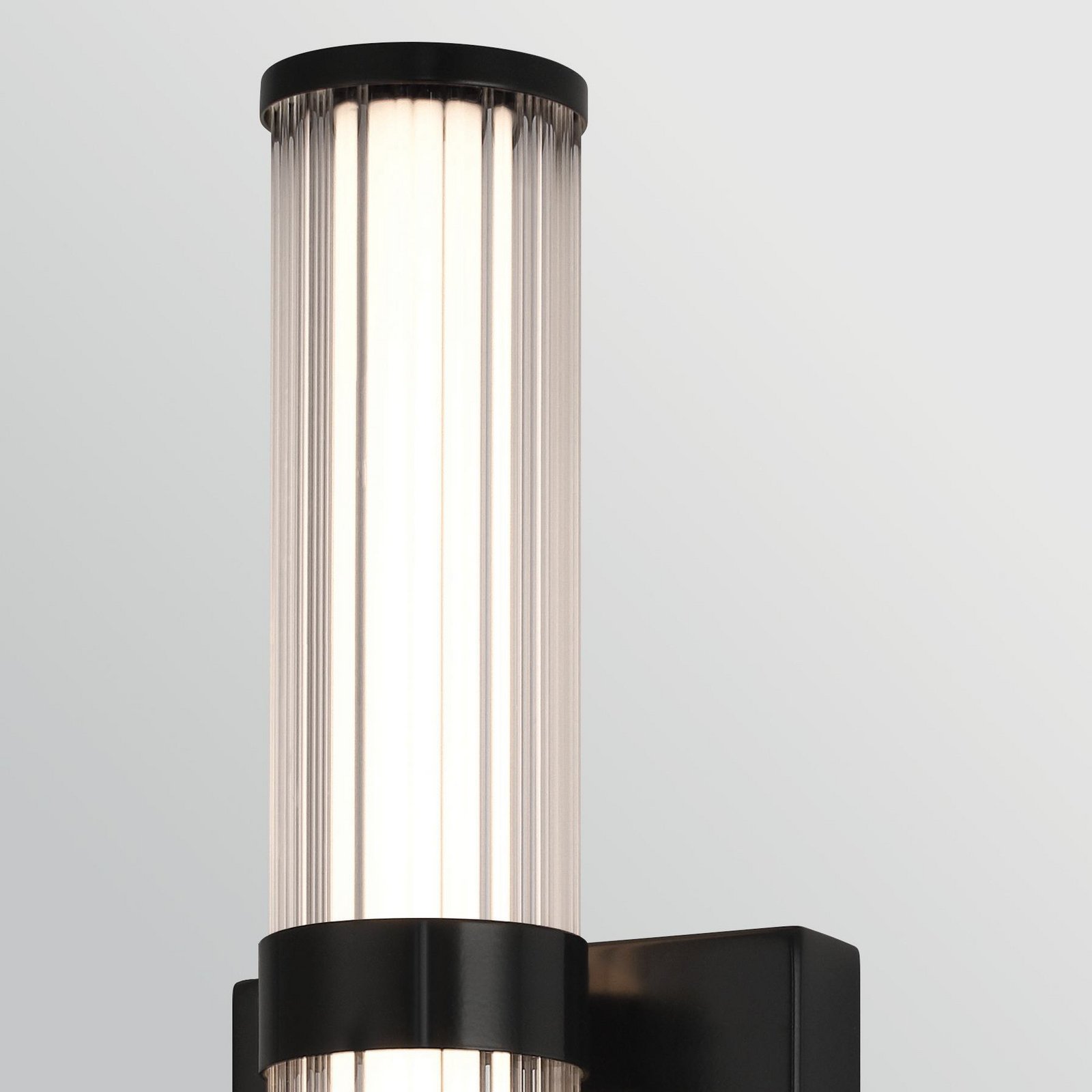 LED-Außenwandleuchte FAYTON, schwarz, Höhe 54 cm Metall IP44