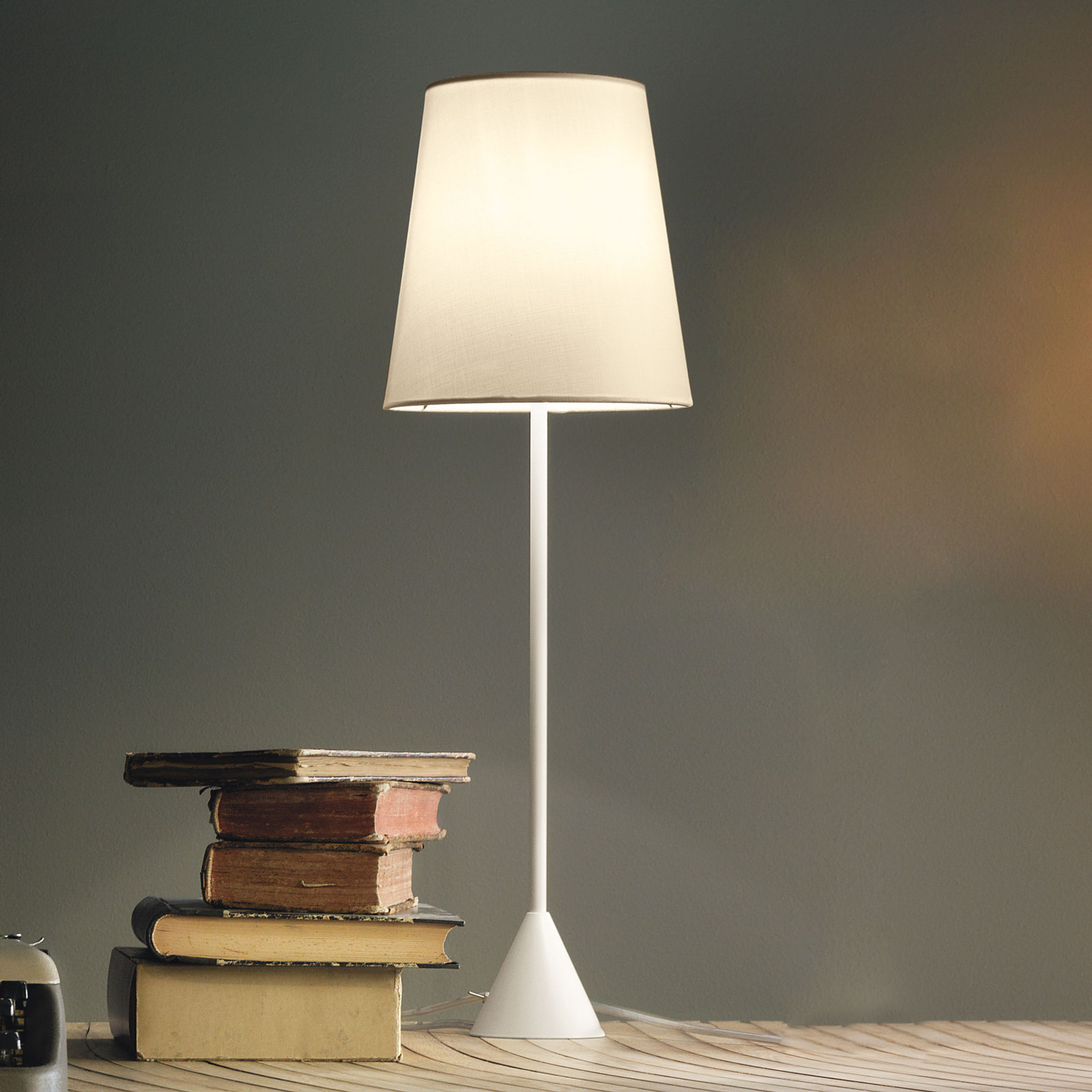 Modo Luce Lucilla lampa stołowa Ø 24cm biała