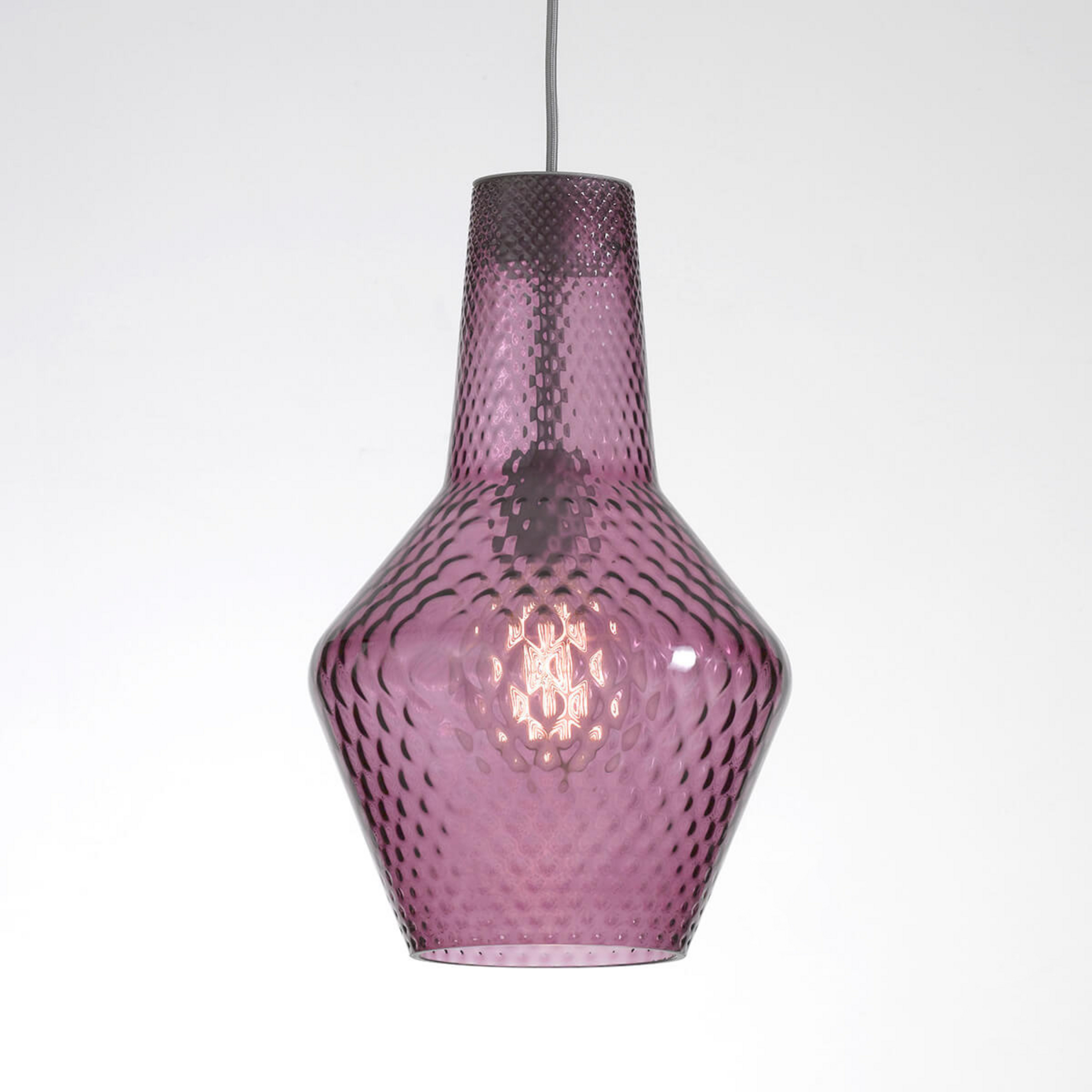 Romeo hængelampe 130 cm, ametyst glas