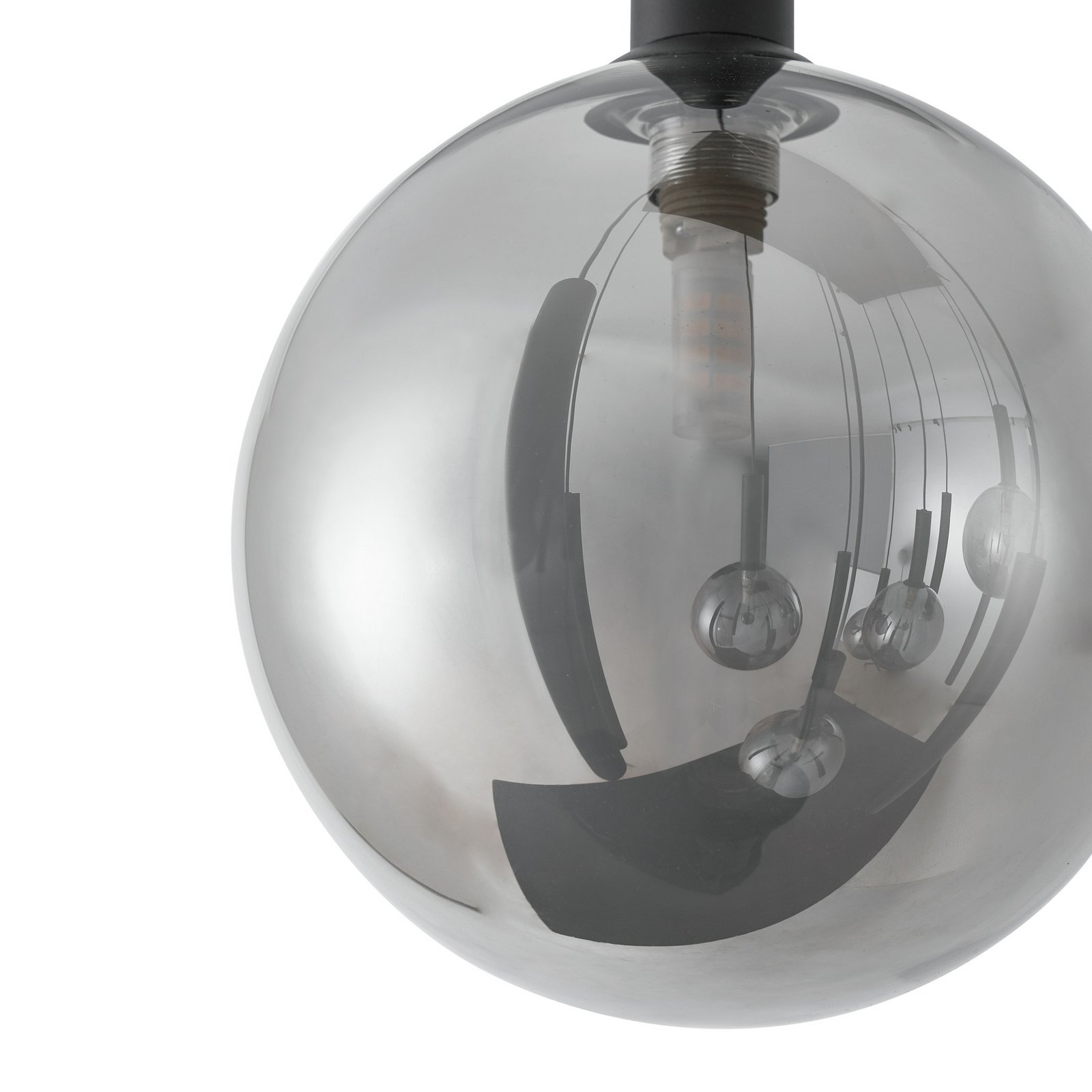 Lámpara colgante Lumavia, negro/transparente, G9, cristal, 12 luces - Lucande Lámpara colgante Lumavia, negro/transparente, G9, cristal, 12 luces - Lucande