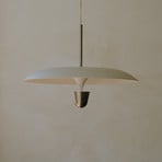New Works lampa wisząca LED Kantarell, Ø 55 cm, nikiel
