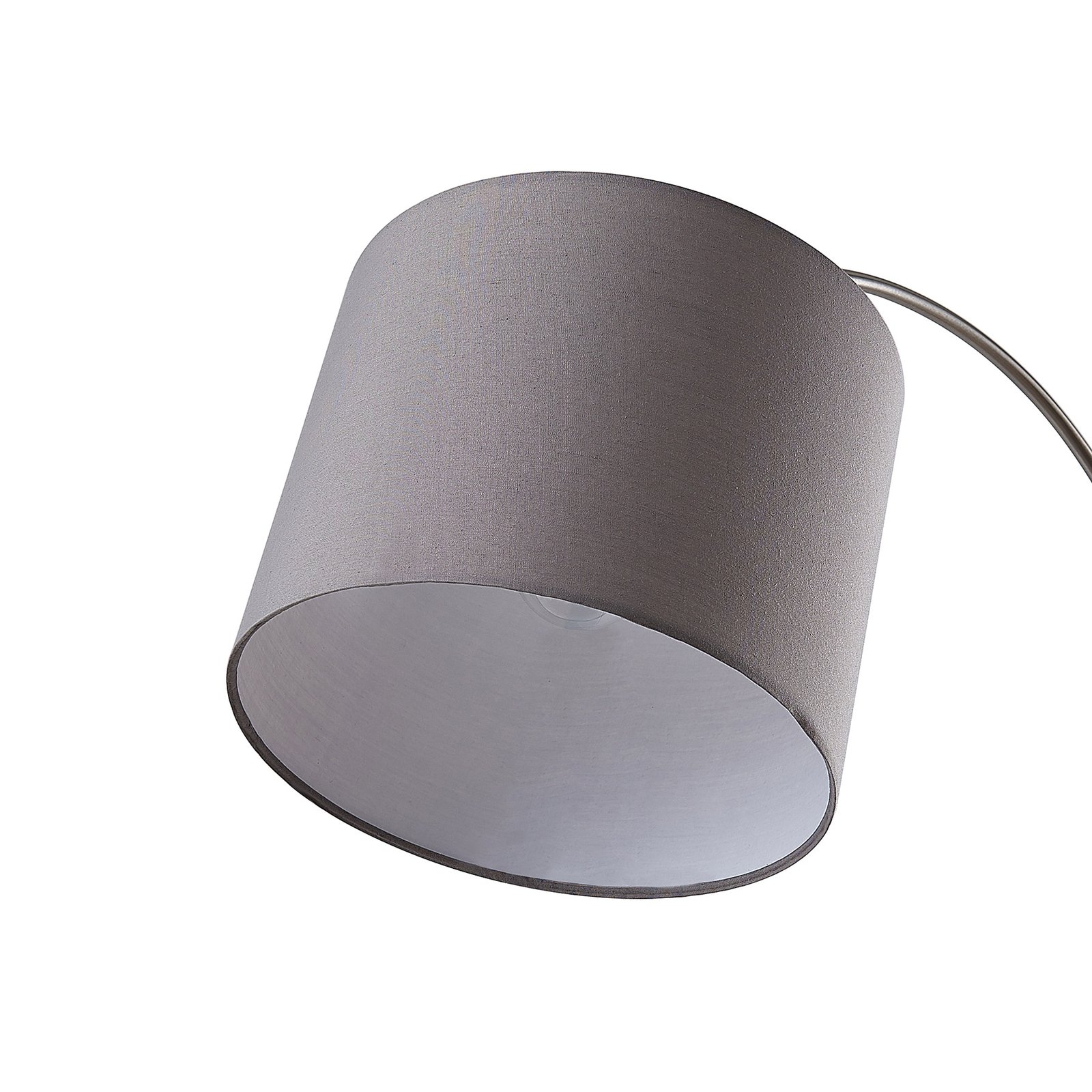 Lindby Keriba floor lamp, nickel/taupe