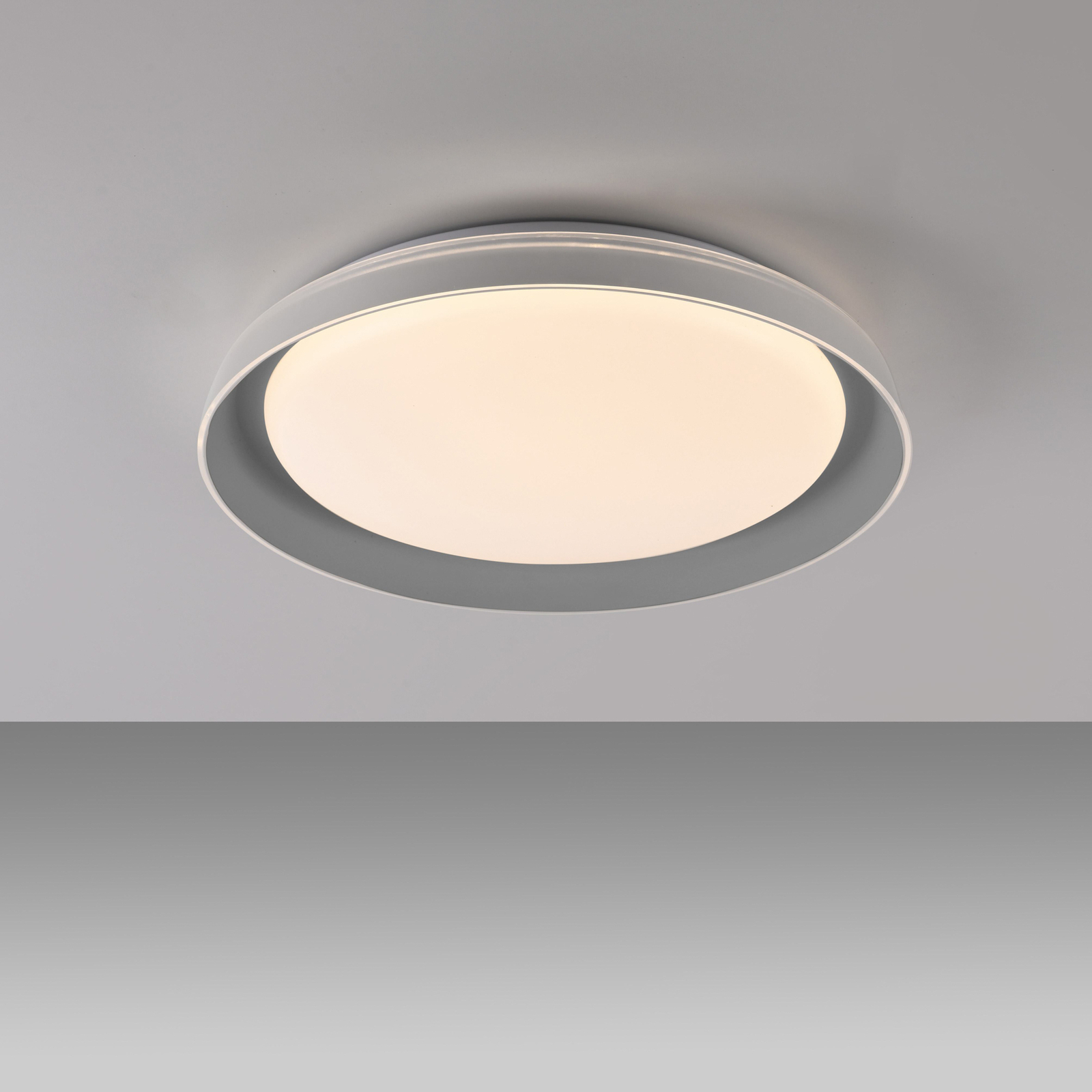 JUST LIGHT. Sati LED ceiling light, plastic, grey